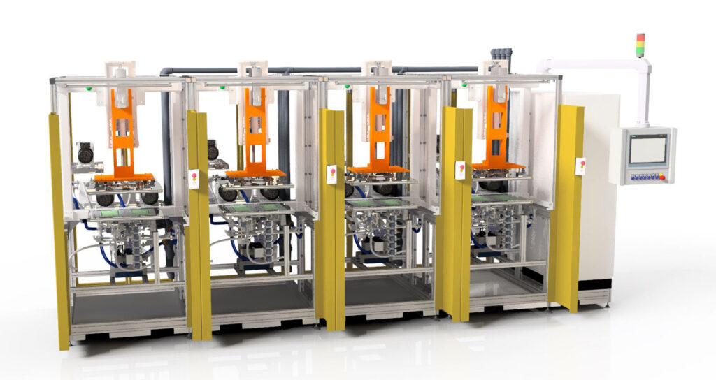 Vorderansicht vom Hauptmodul mit drei Nebenmodule